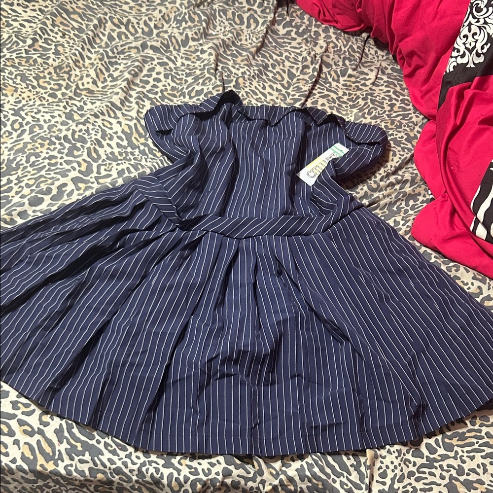 Elegant Navy Strapless Dress
